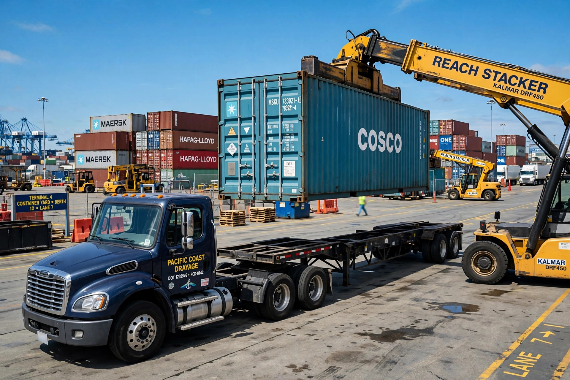 Joma drayage truck at port